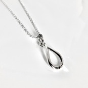 OPEN TEARDROP] with BLACK DIAMOND PENDANT / オープンティアドロップブラックダイヤモンドペンダント