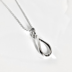 PENDANT [OPEN TEARDROP] with BLACK DIAMOND / オープンティアドロップブラックダイヤモンドペンダント