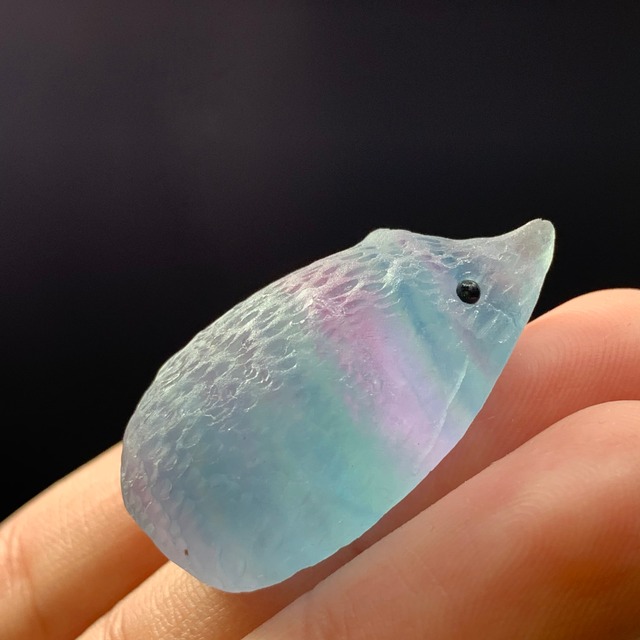 ピンクフローライト原石×フローライトハリネズミさん