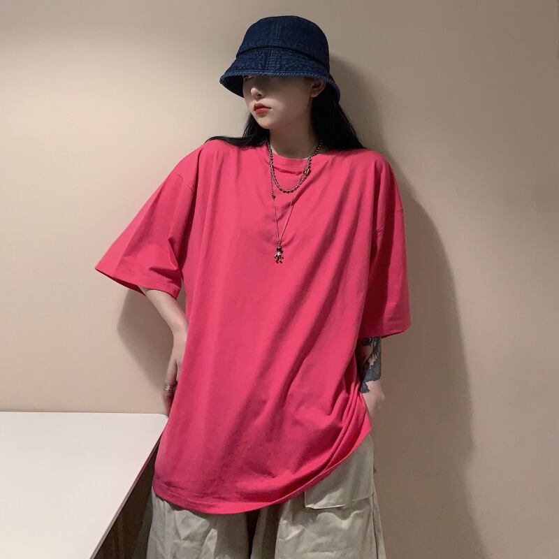 ルーズシャツ レディースサマーカラーカジュアルトップス ベーシックTシャツ 夏物 ピュア ケッペル36235406809