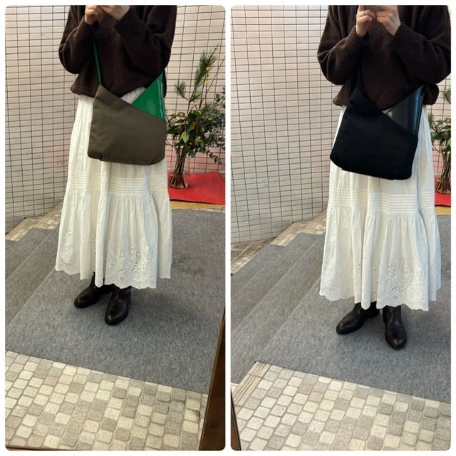 B.stuff　ナイロン×レザーコンビショルダー