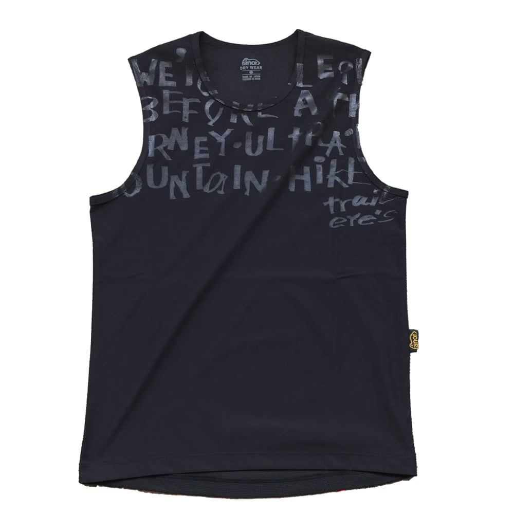 ranor(ラナー)HAND LOGO NOSLEEVE -BLACK メンズレディーススリーブレス