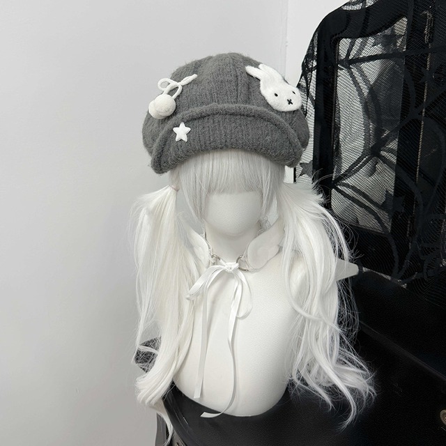 地雷系 プラッシュハット ラビット うさちゃん ニット帽子