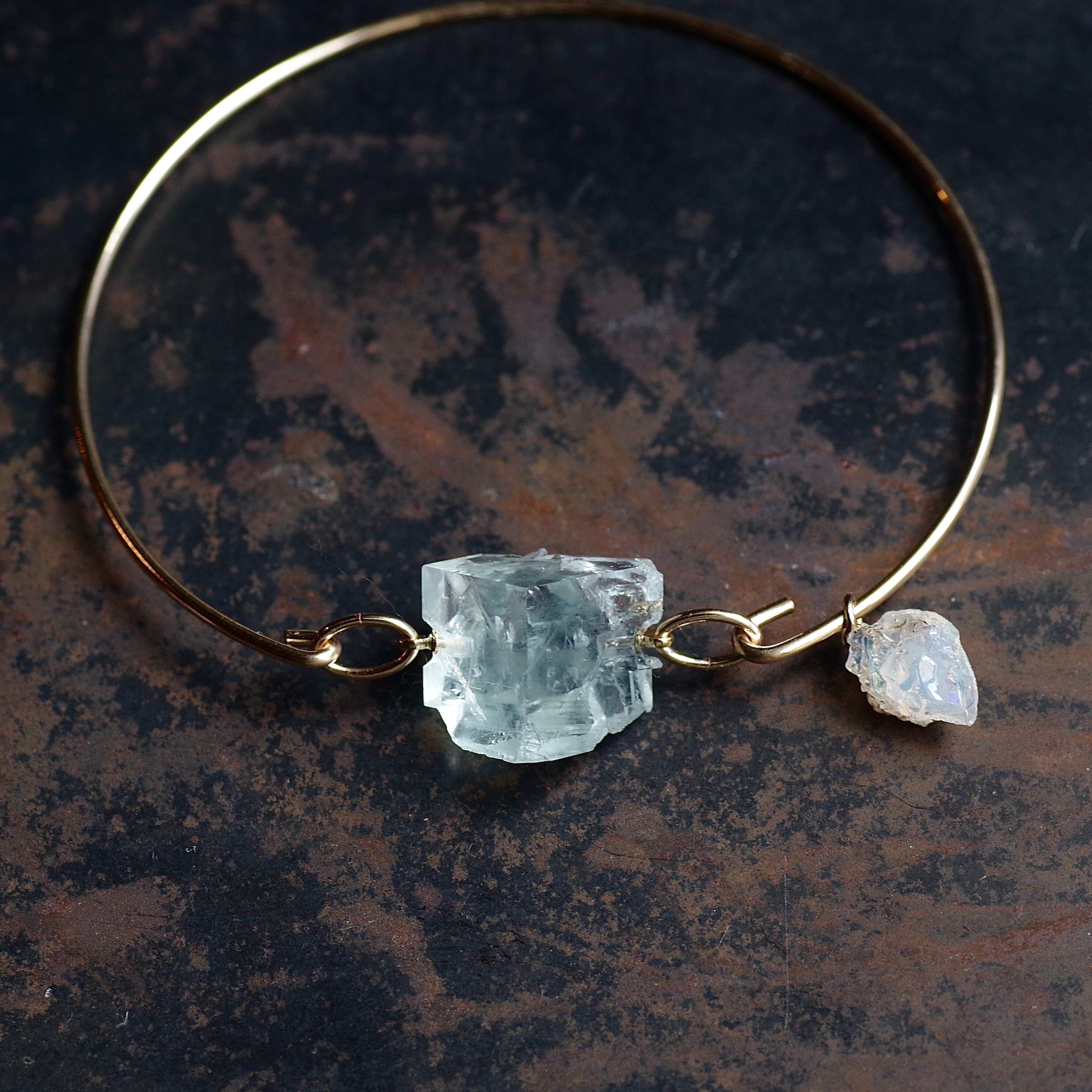 天然石ブレスレット 14kgf カラーオパール 淡水パール 天然石 ブレスレット カラーオパール 淡水パール - メルカリ