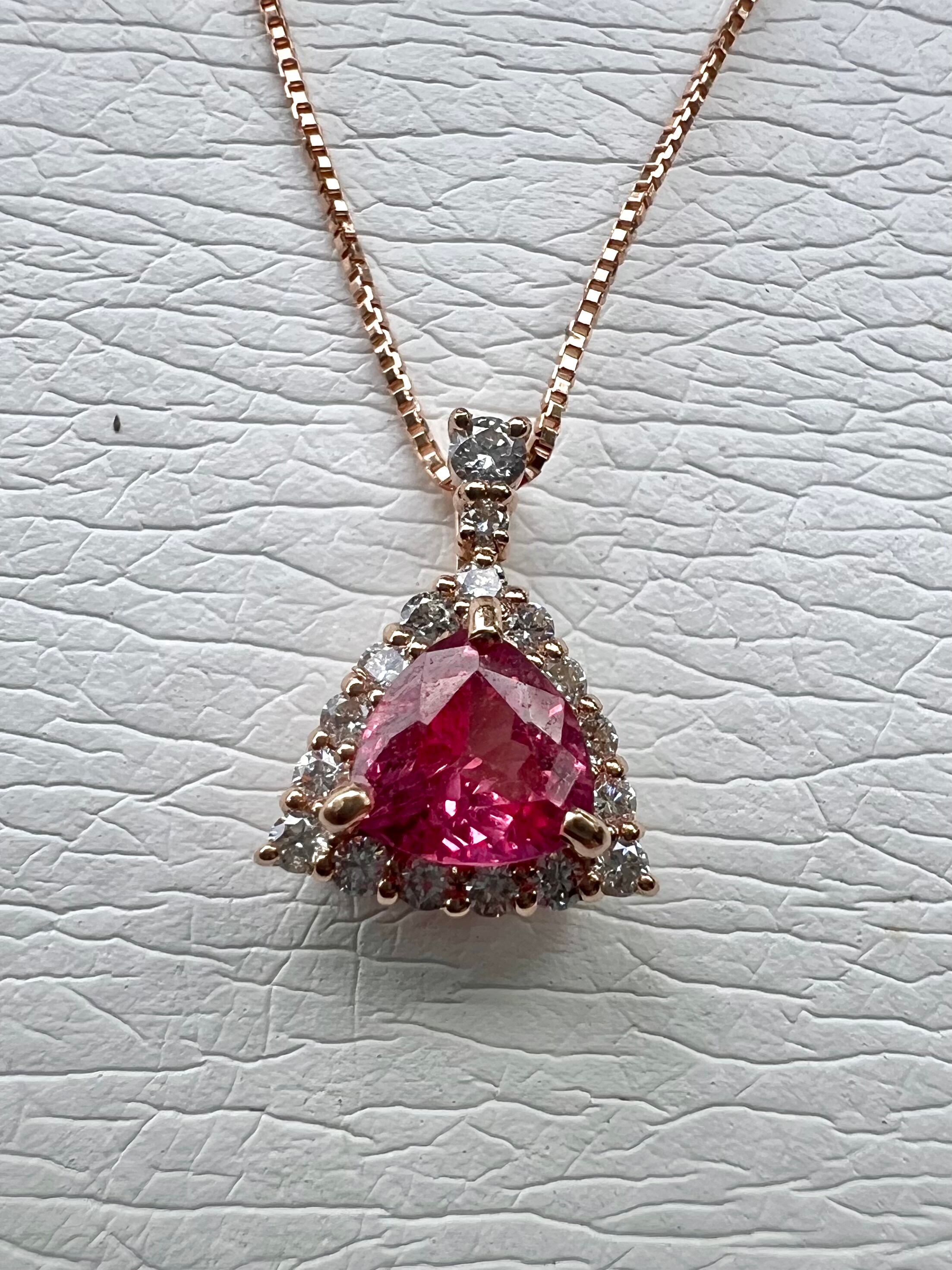 超高発色！AYANA SPINEL 鮮やかアヤナスピネルHOT PINK K18PGダイヤモ
