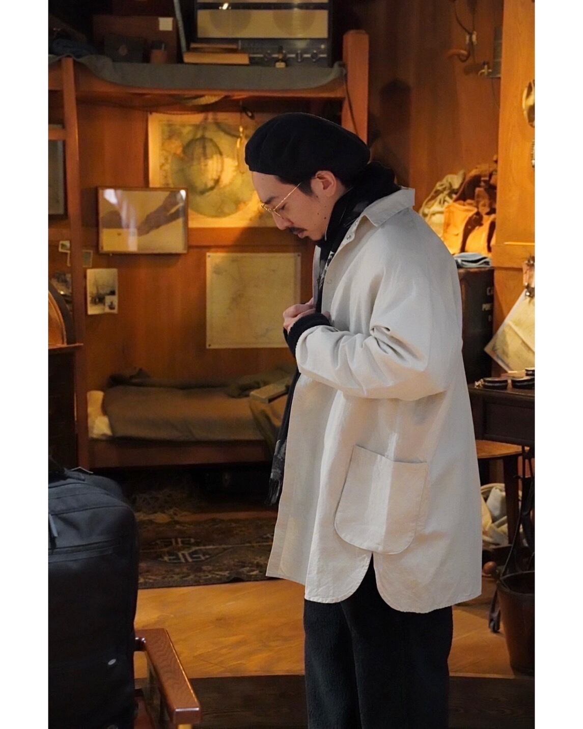 格安！ PC BELLE EPOQUE LINEN DOUBLE COAT