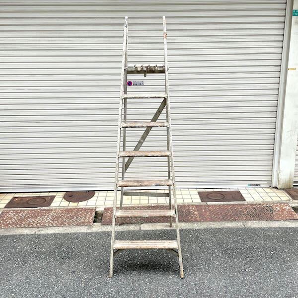 シャビィな梯子 ハシゴ ラック インテリア 什器 ビンテージ 脚立