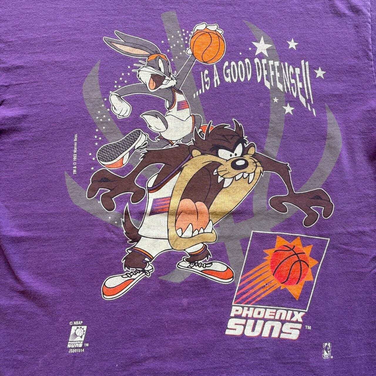 90's USA製 Loney Tunes × NBA コラボ Tシャツ バスケ 紫 パープル