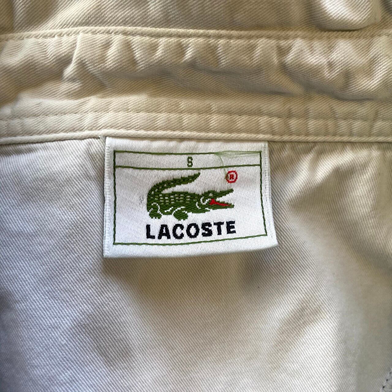 80年代後期 LACOSTE ラコステ 長袖ボーダー柄 ラガーシャツ メンズS