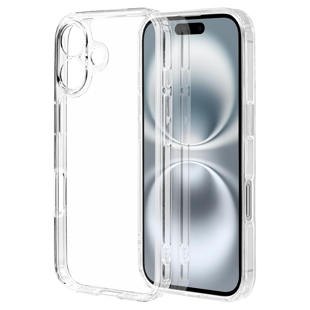 ラスタバナナ ケース カバー iPhone16 専用 ハイブリッド 極限保護 耐衝撃吸収 透明 TPUバンパー 1.5mm 8111IP461HPLCL