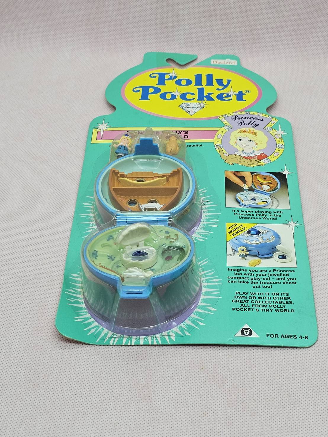 Polly Pocketポーリーポケットジュエルドシー　青コンパクト ジュエルド・シー 1992年 新品未開封 極美品 ブルーバード社製