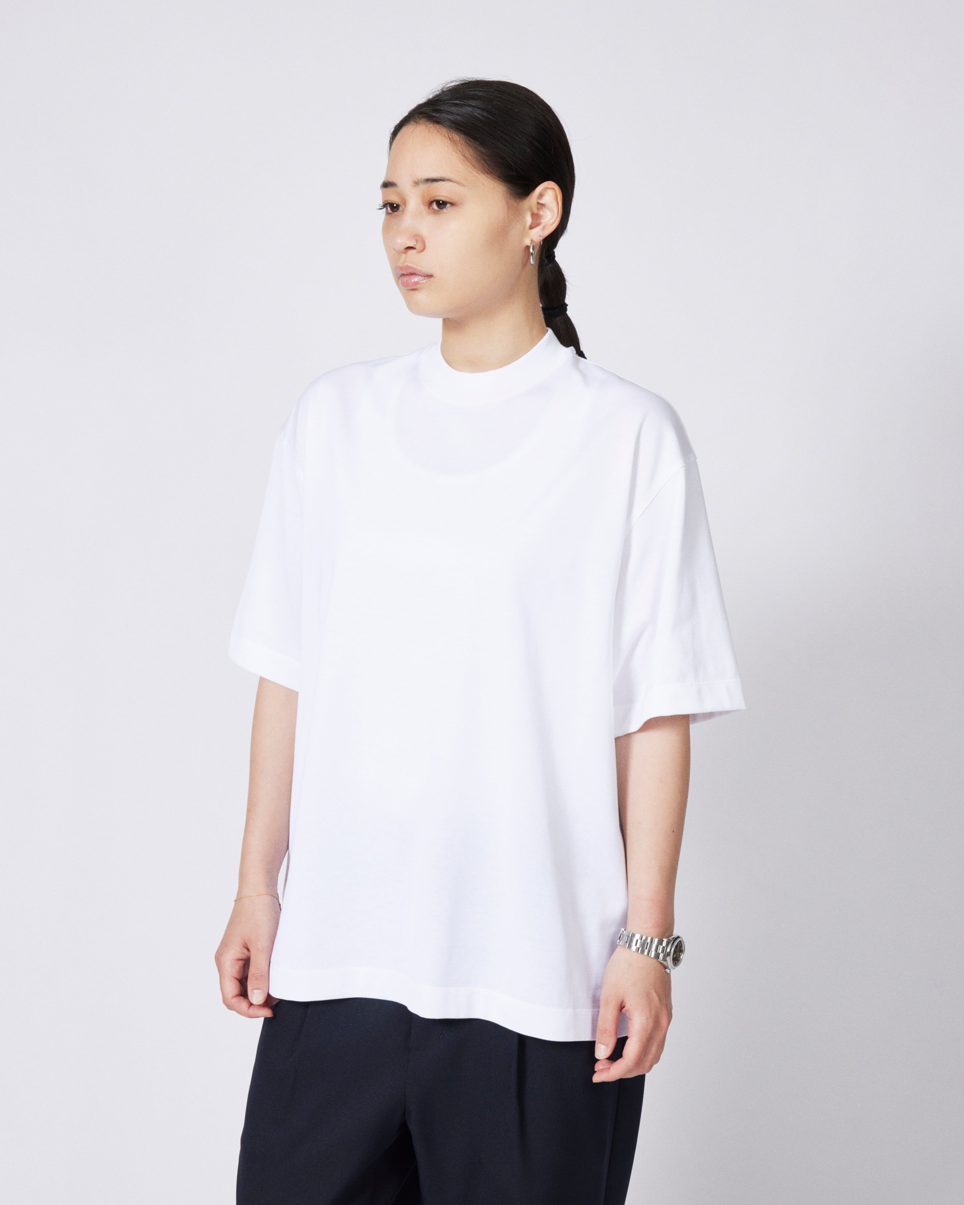 everyone luxury cotton short sleeve tee shirt (WHITE) | everyone