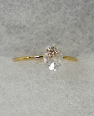 （SV）Thalatta stone ring Quartz×Moissanite