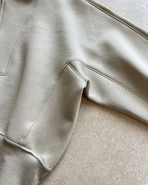 ハーフジップショートスウェットトップス A0689