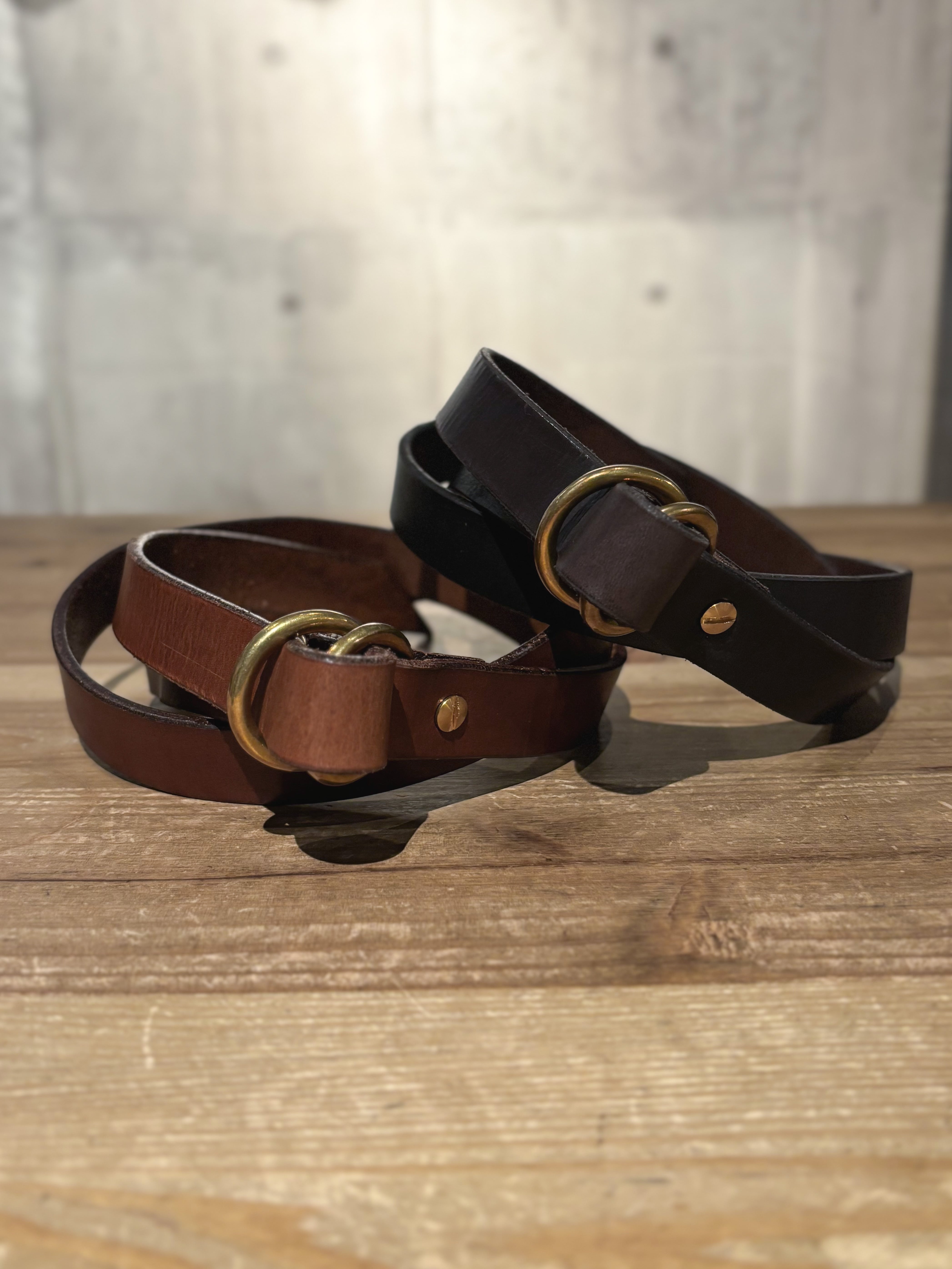 VASCO / LEATHER RING BELT - NARROW ヴァスコ レザー リングベルト