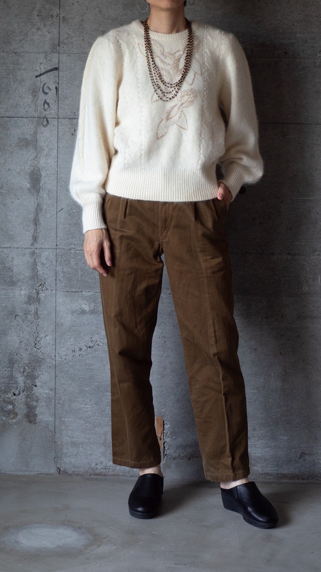 "VIOLE ELEGANCE" 1980s Wool angola promix knit