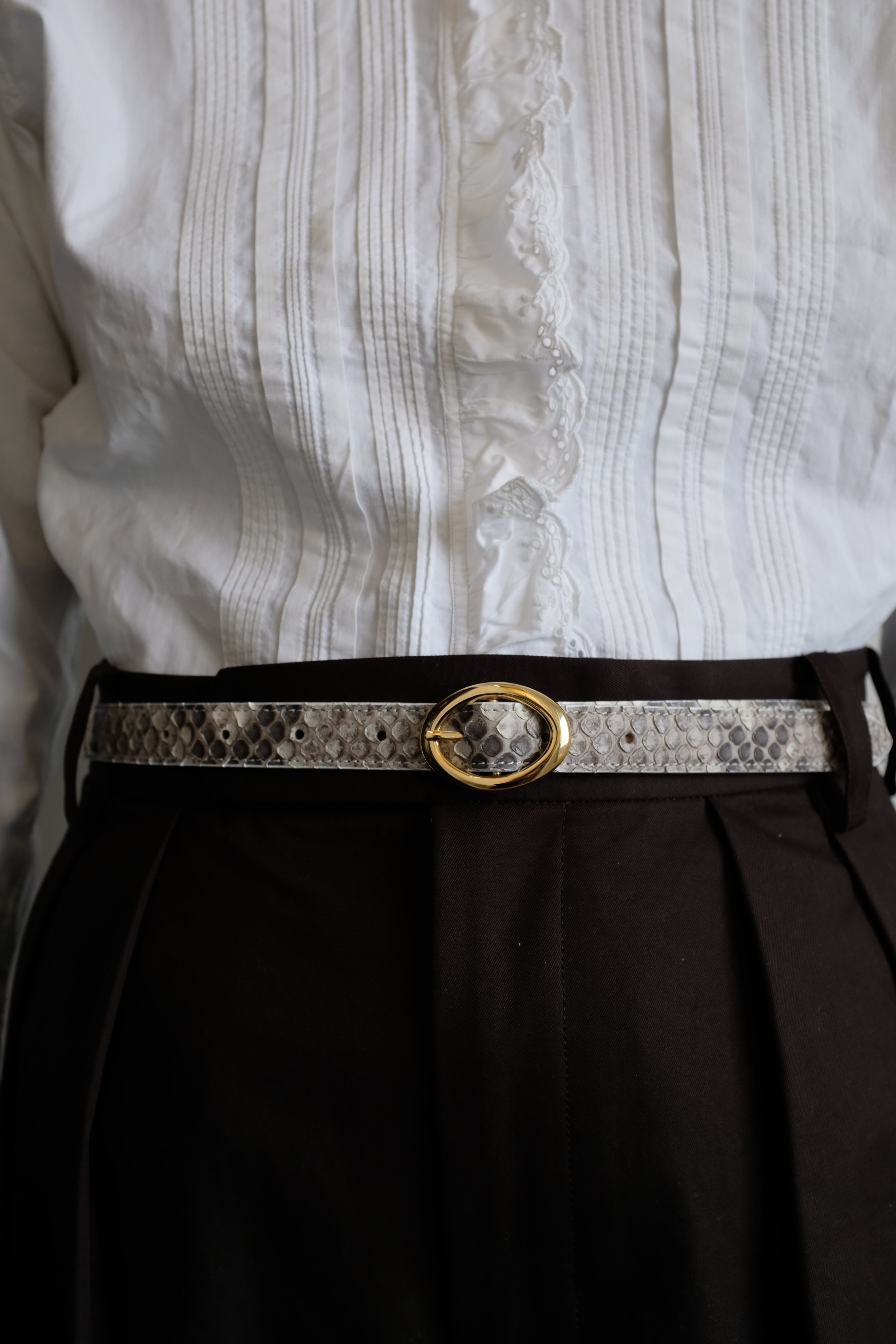 BISOWN]PYTHON OVAL BELT | YES-姫路の美容院と服のお店YES(イエス)です。