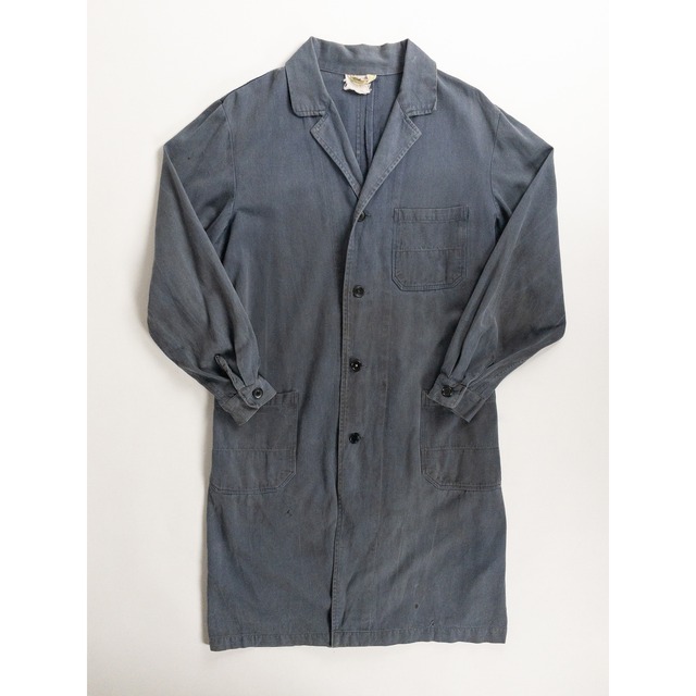 1960-70s "Poland Vintage" Gray Cotton Twill Work Coat