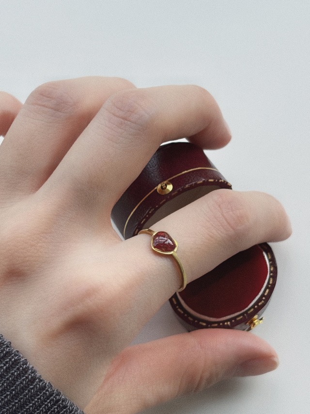 HEART ROSE RING(GOLD)