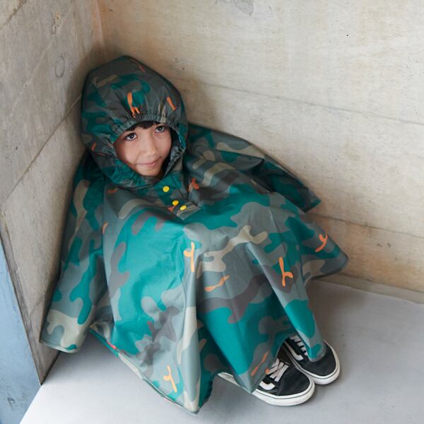 392plusm］レインポンチョ キッズ｜Camouflage | bibmilk Online