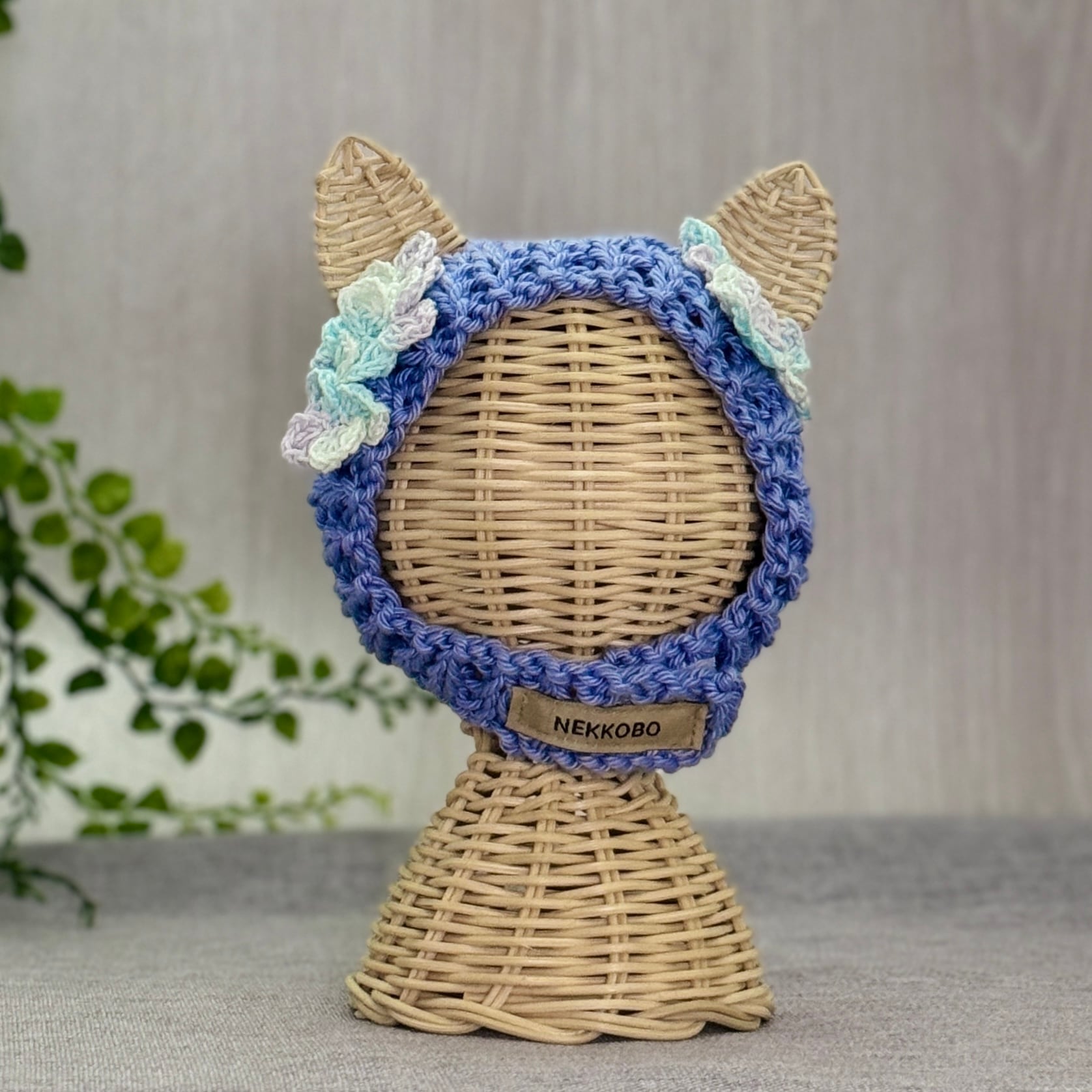 ひまわり 猫用帽子｜ハンドメイドニット帽（受注製作） | ねこの帽子屋