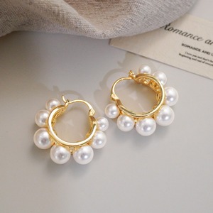 パールラインフープピアス 00369