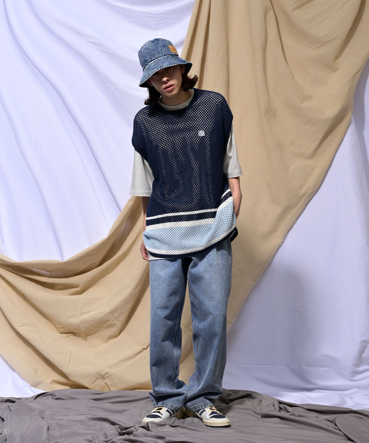 【#Re:room】VINTAGE TUCK WIDE DENIM［REP208］