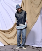 【#Re:room】VINTAGE TUCK WIDE DENIM［REP208］