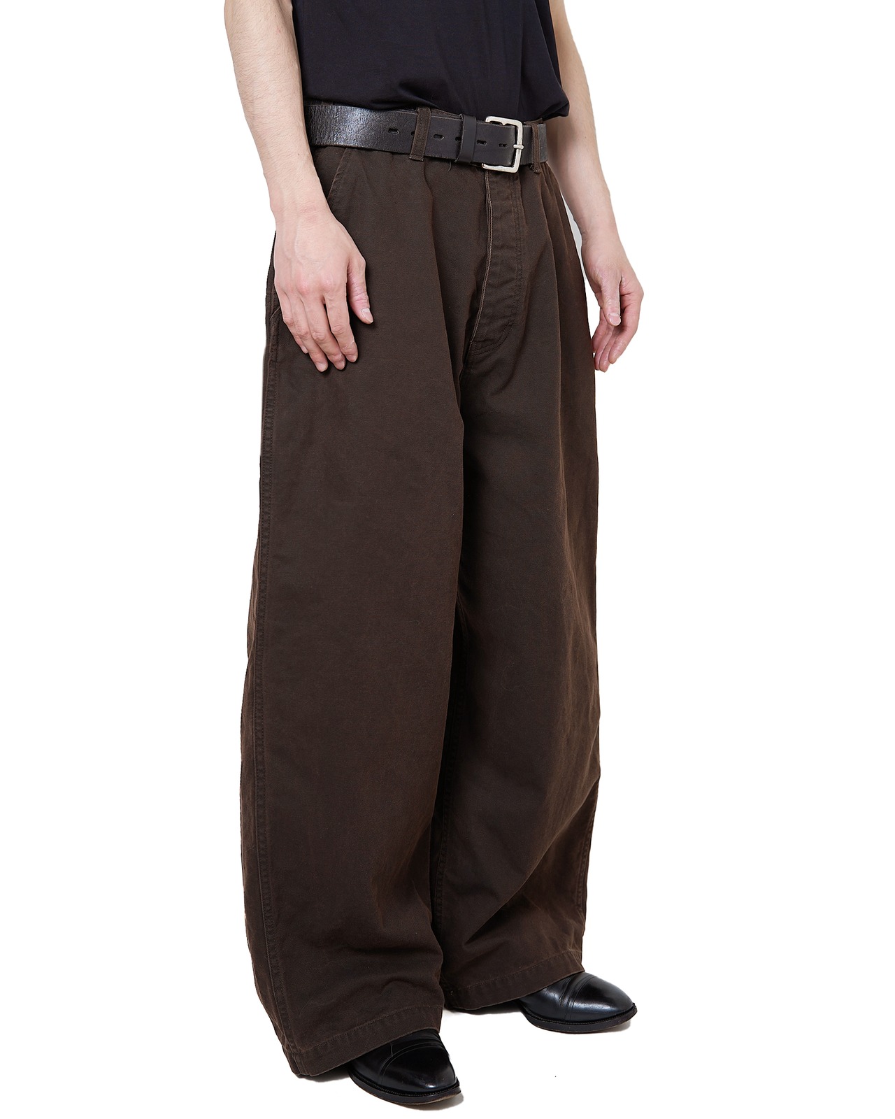 refomed "FRESH MAN DUCK WIDE PANTS 〔BROWN〕"