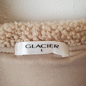 【USED】美品　CLACIERふわふわカーディガン　フード付き　【