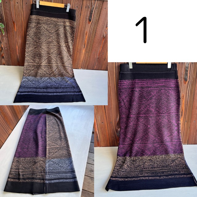 ニットナチュラル柄スカート