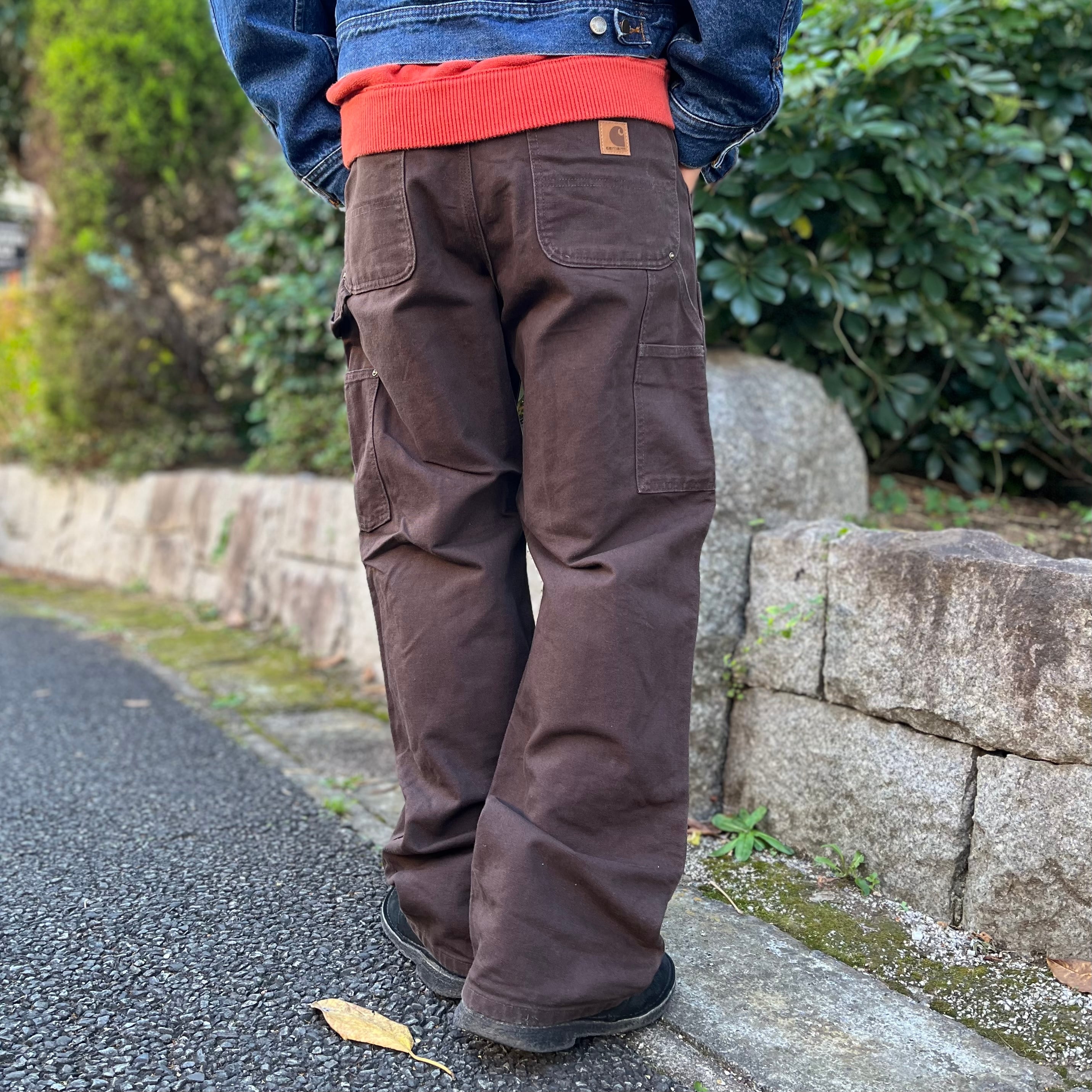 size:W33L30【 carhartt 】カーハート ペインターパンツ ダックパンツ ダブルニー ブラウン