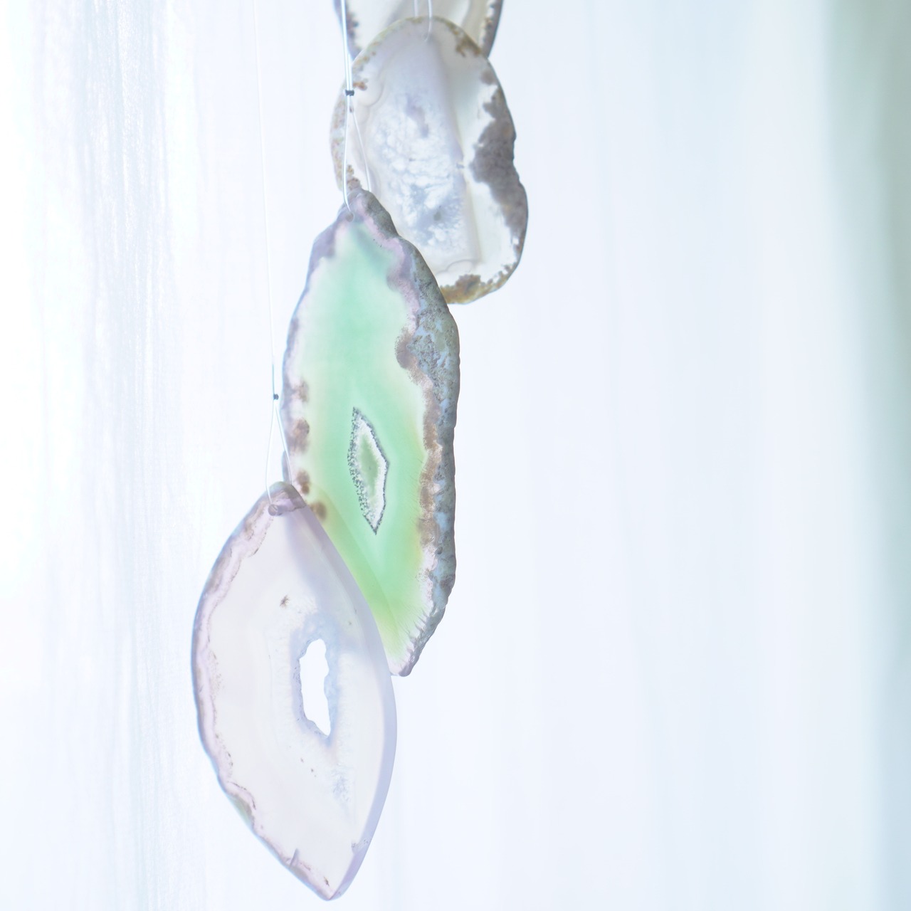 Crystal Green 03 - アゲートヒーリングチャイム / Agate Sun Catcher Wind Chime 910