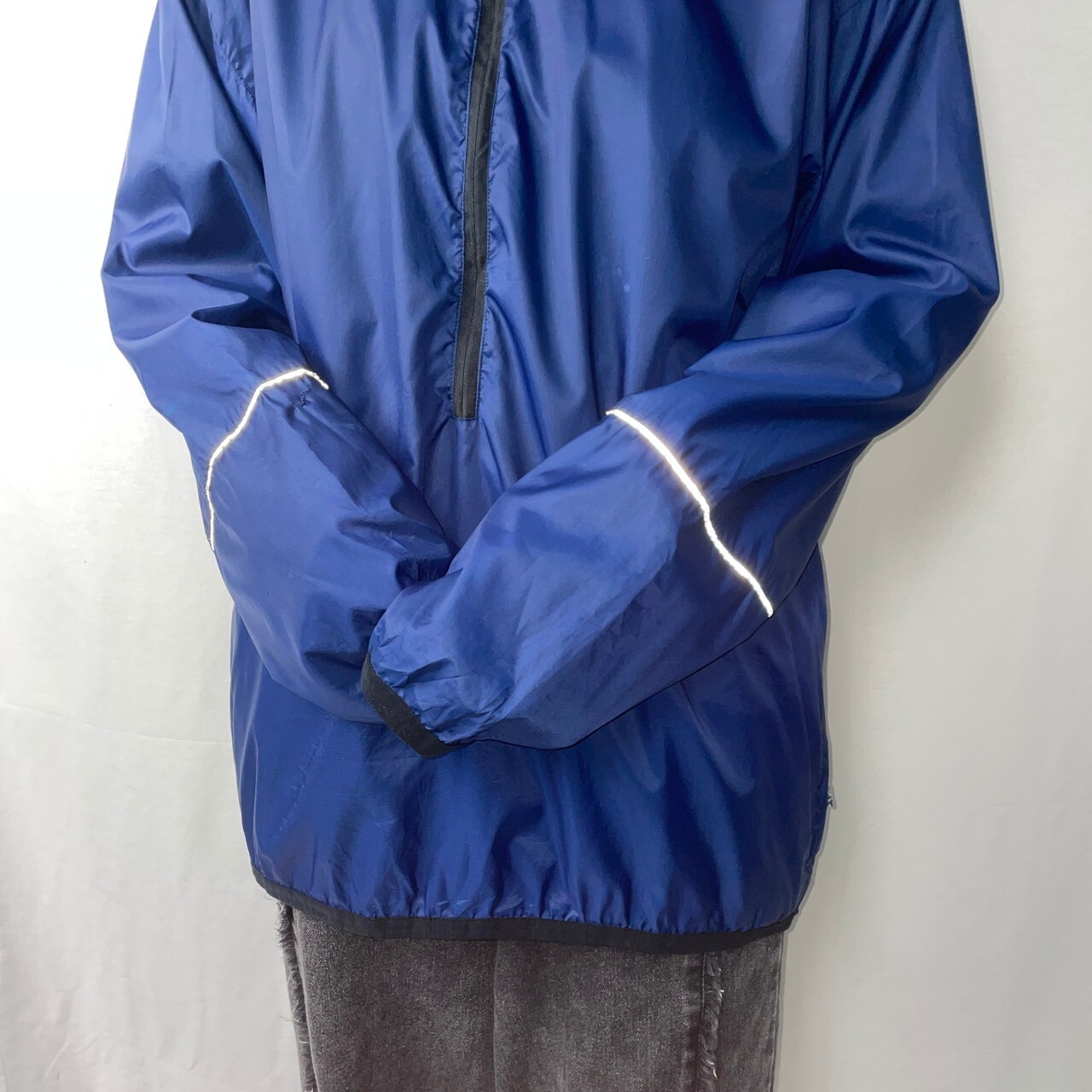 00年代 NIKE ナイキ ハーフジップ ナイロンプルオーバー メンズL相当 
