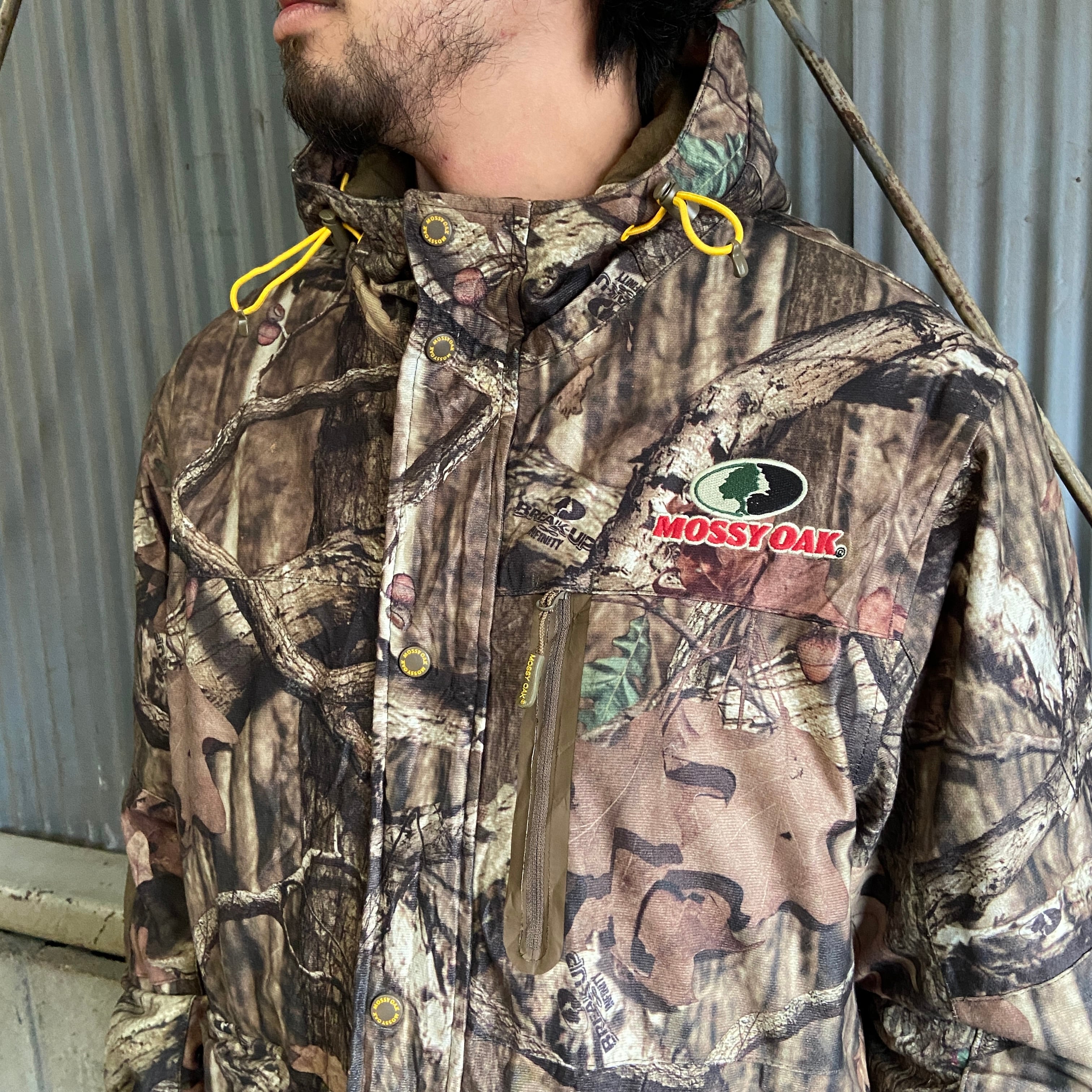 MOSSY OAK APPAREL リアルツリーカモ 中綿 ブルゾン パーカー メンズL 古着 迷彩柄 総柄 フーディー ブルゾン  【ワークジャケット】 | cave 古着屋【公式】古着通販サイト