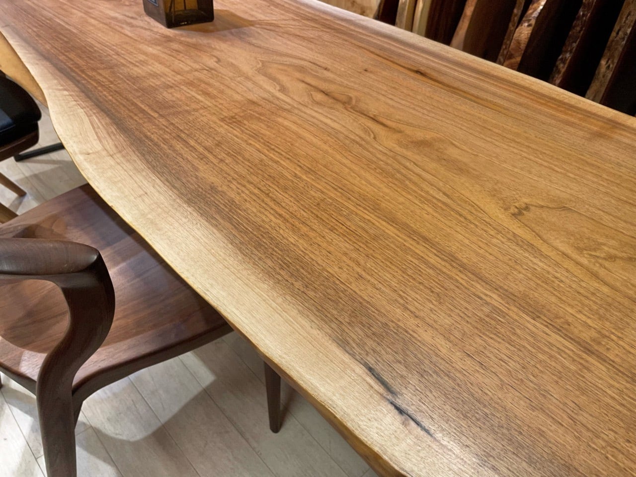 胡桃オイル【欅 座卓】無垢材 一枚板　古物　ビンテージ　アンティーク 456ffa428b44b97537db1f37371886