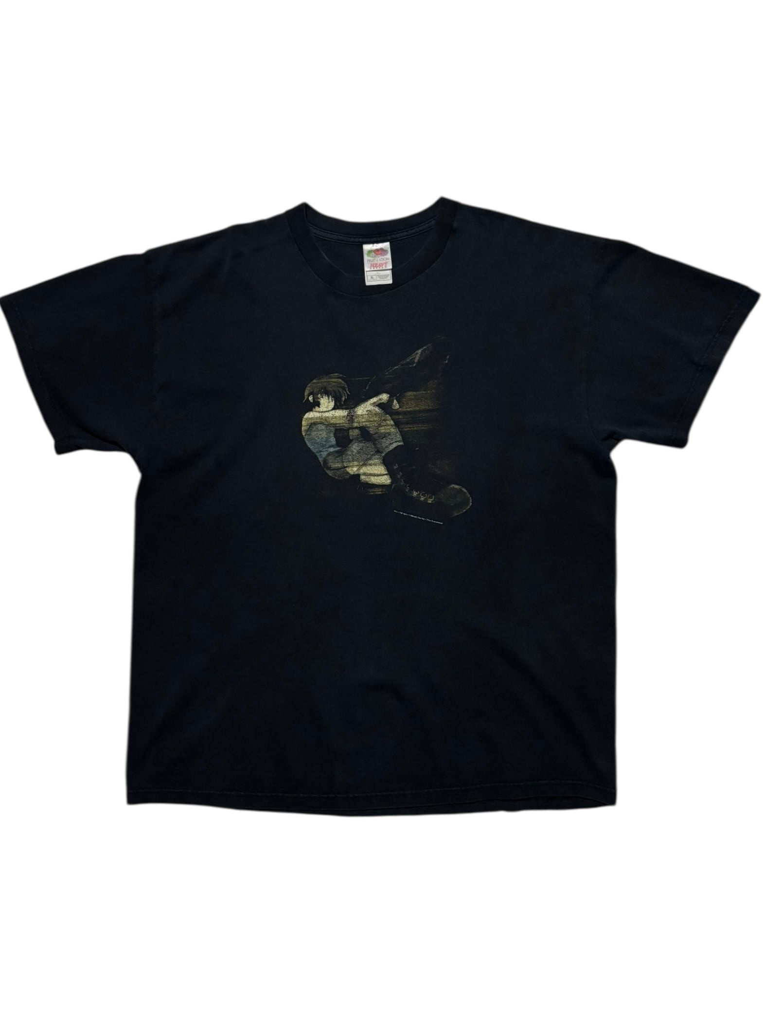 Gildan Noir Tシャツタ　夕裏霧香　00sアニメ 2000s NOIR “夕叢霧香” Official T-Shirt / ノワール アニメTシャツ