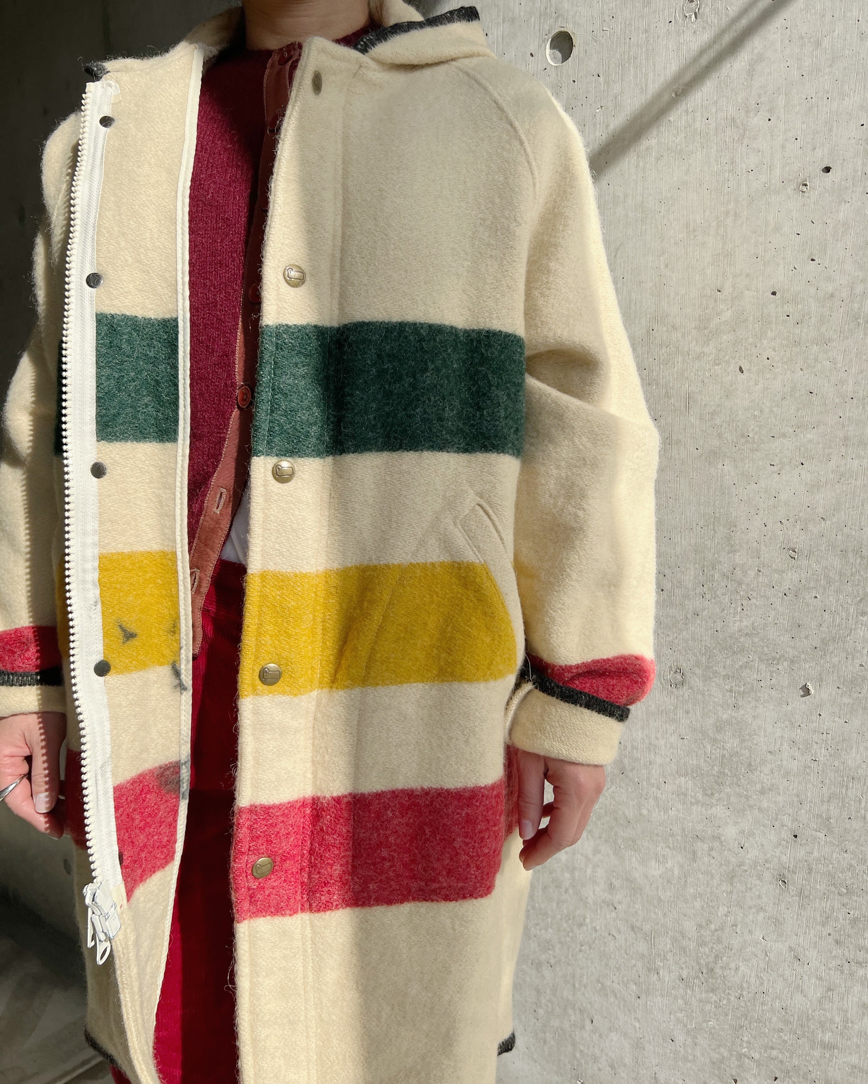 70s ~ 80s  Woolrich wool blanket coat