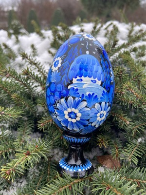 プィサンカ・スタンド付き（イースター・エッグ）13 cm（ホロベッツ作）