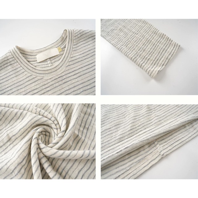 relaxed borde long tee　リラックスボーダーロングティー　J2166