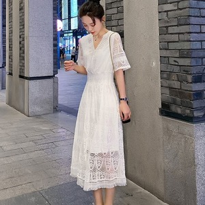 総レースワンピース レディース 送料無料 リーフ柄レースワンピース クロシェ編み フレアスリーブレースワンピース ベルスリーブドレス ワンピース ドレス Vネック ミニドレス フォーマルドレス パーティドレス ひざ丈 ミディアム丈 袖あり 半袖 フレアスリーブ Vネック レース フリル 透け感 エレガント 大人可愛い きれいめ 華やか 上品 白 ホワイト 黒 ブラック ボタニカル オケージョン 高見え インスタ映え 春夏 秋 お呼ばれ お出かけ デート パーティー 二次会 フォーマル