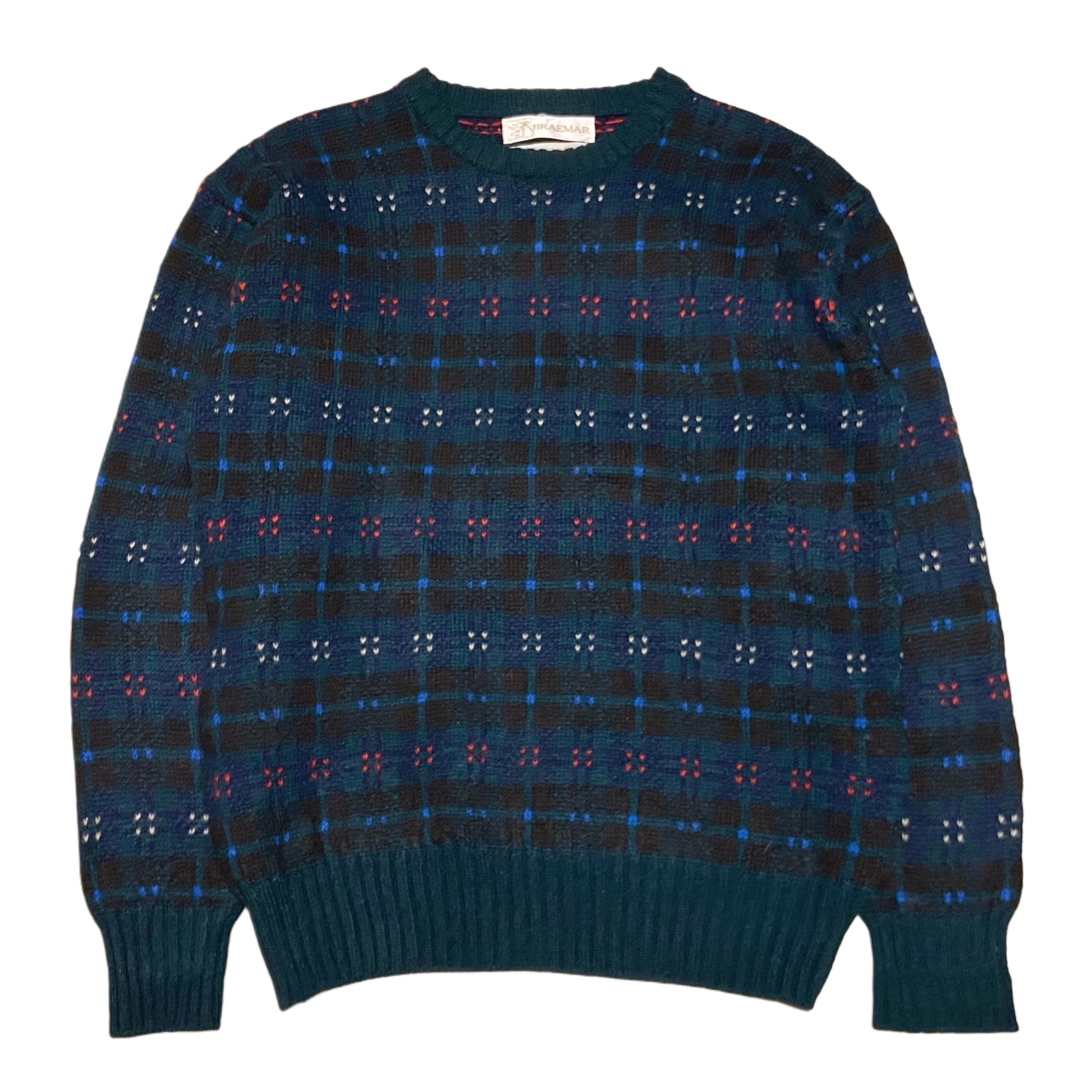 90s LANDS' END ランズエンド コットン インディゴ ニット【L】MADE