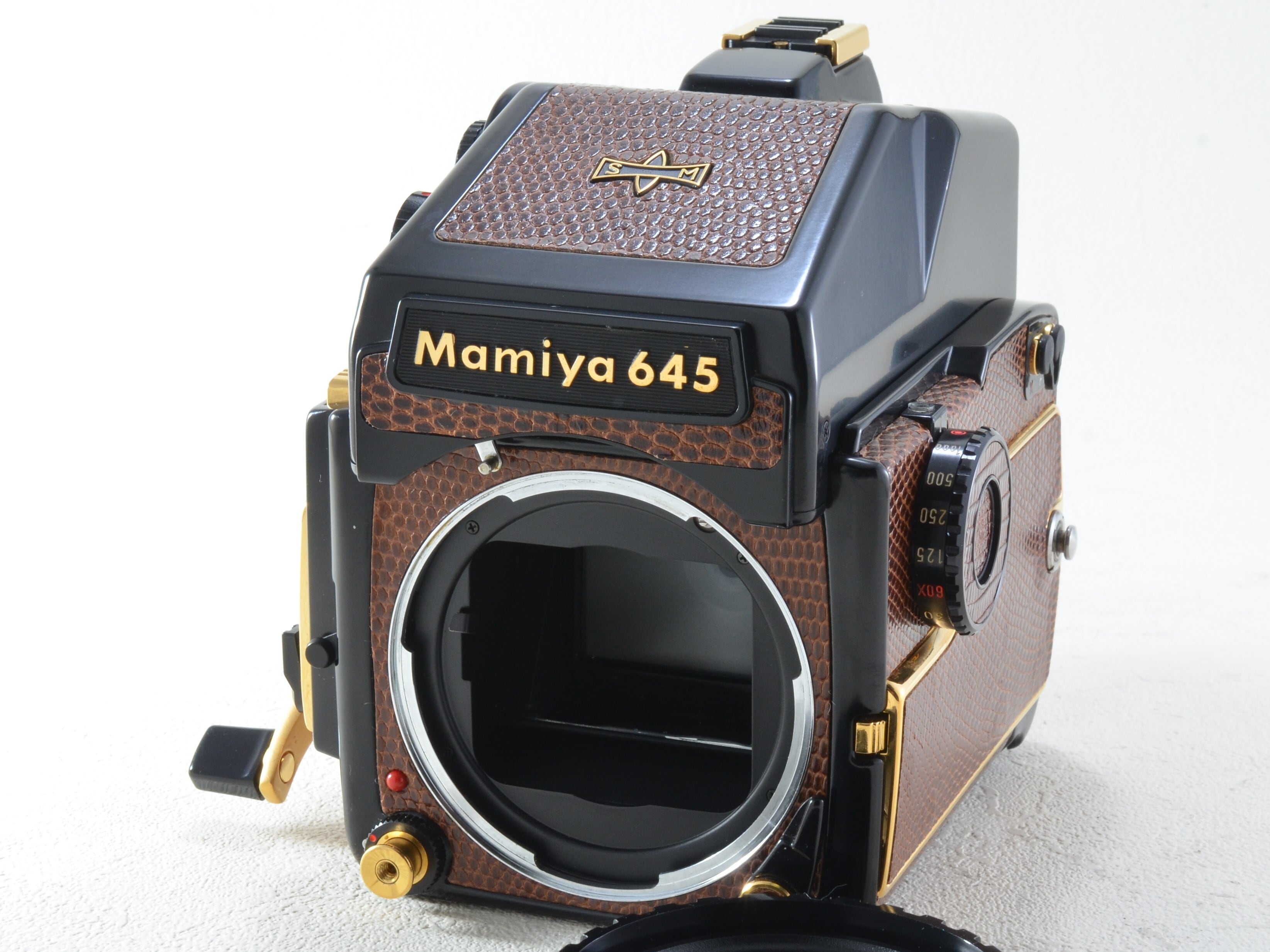 Mamiya 645 1000s ボディ ゴールデンリザード トカゲ革 マミヤ（51514