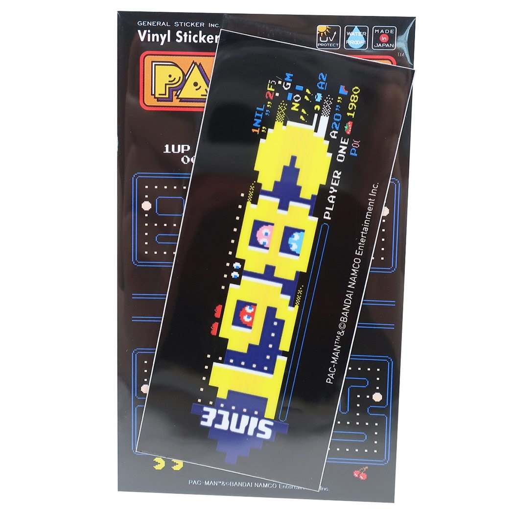 パックマン 防水 ステッカー ダイカット ビニール ステッカー Glitch1980 ゼネラルステッカー cinemacollection パックマン 防水 ステッカー ダイカット ビニール ステッカー PAC-MAN ゼネラルステッカー 耐光 耐水仕様 ゲームキャラクター グッズ メール便可 シネマコレクション プレゼント 男の子 女の子 ギフト