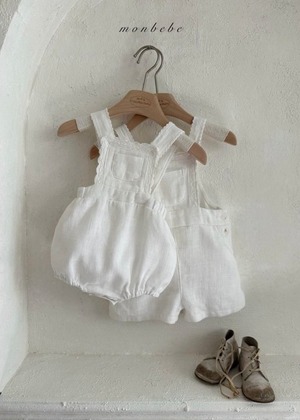 【先行予約5/24～6/1 23:59まで5％OFF】2402 lace rompers / MONBEBE