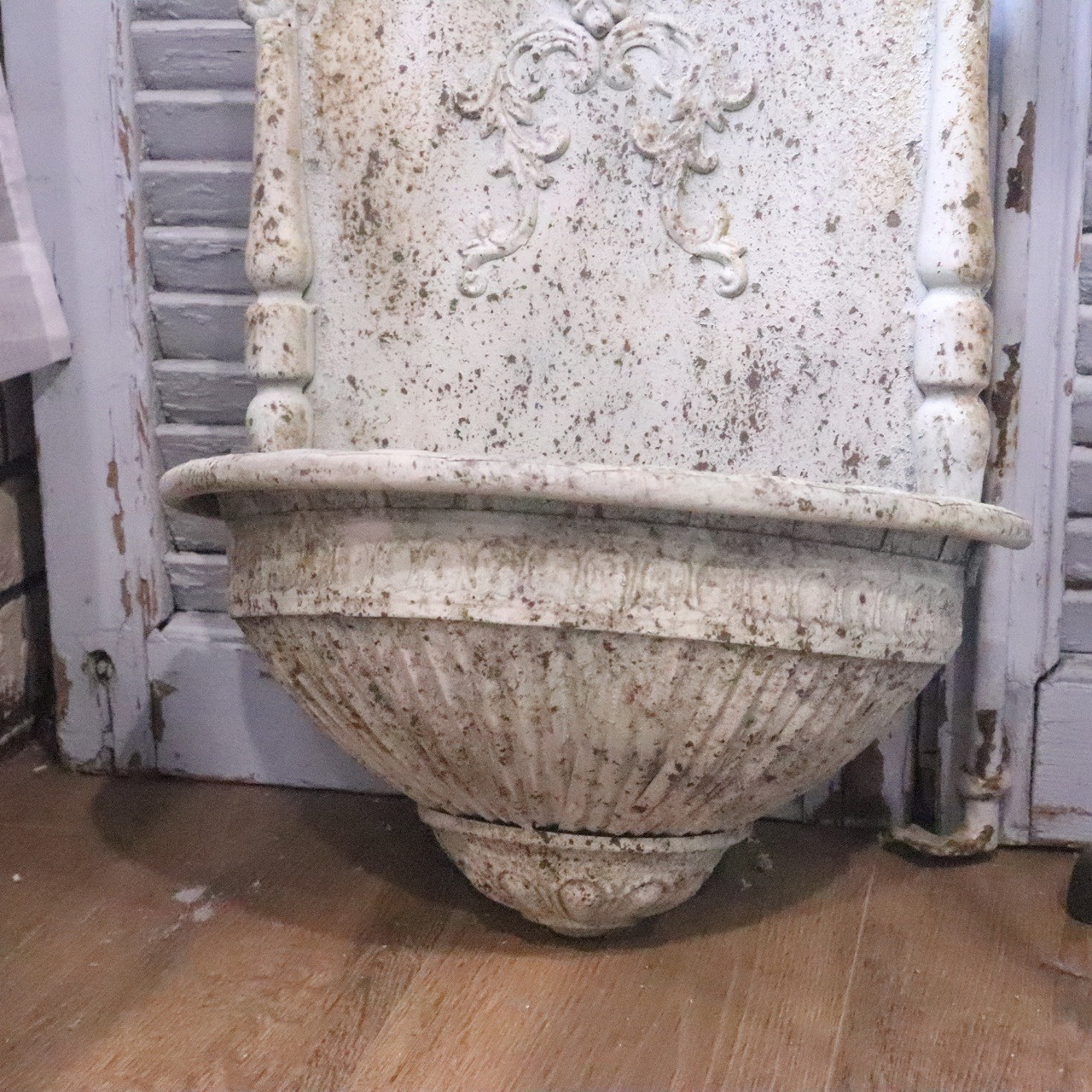 sweetさま専用：ジャンヌウォールプランターB　モス　YG84｜ブリキ　シャビーシック　お庭の壁オシャレにする　壁掛け