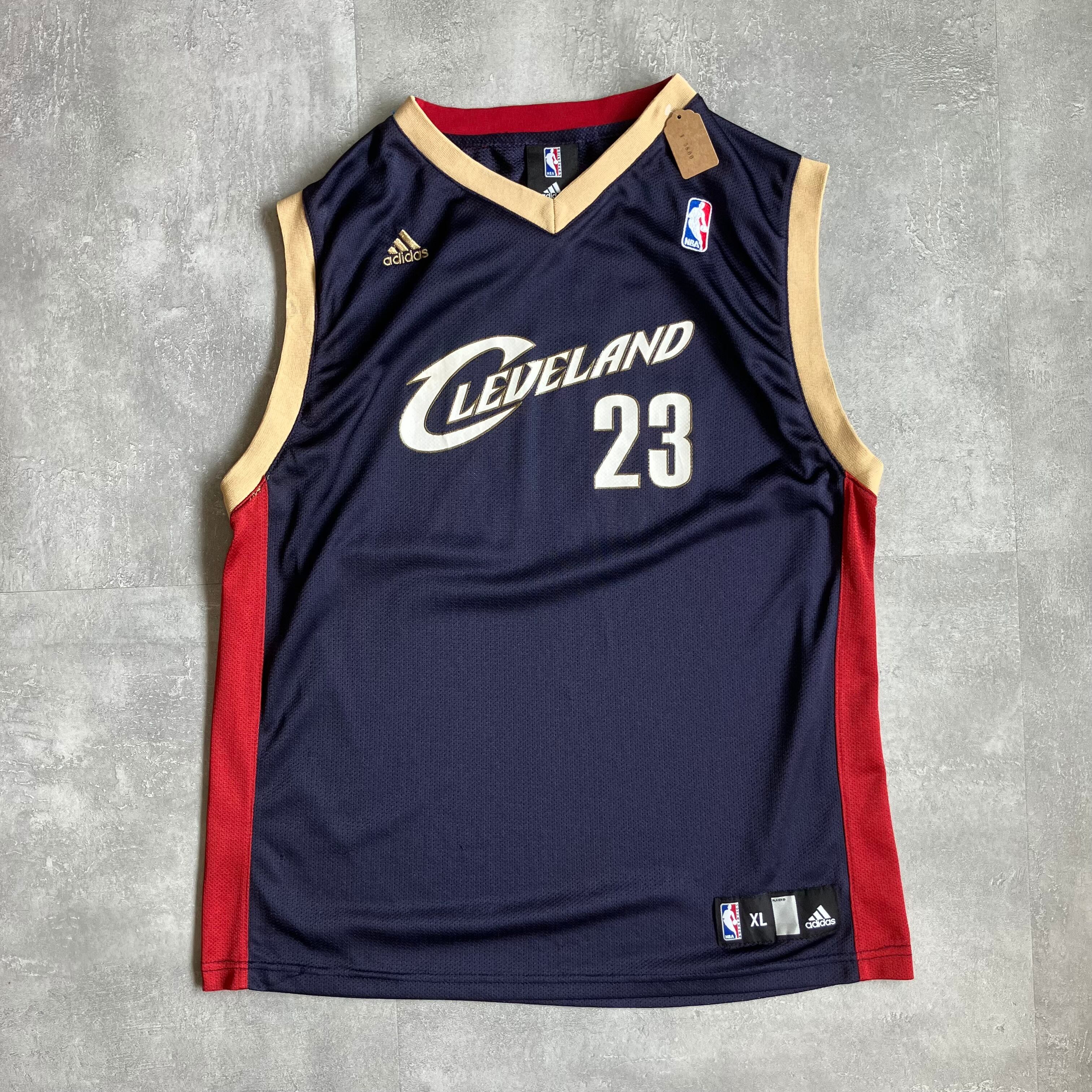 《S size》adidas アディダス NBA ゲームシャツ CLEVELAND No.3504