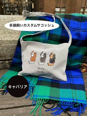 キャバリア:うちの子多頭飼いカスタムサコッシュBAG