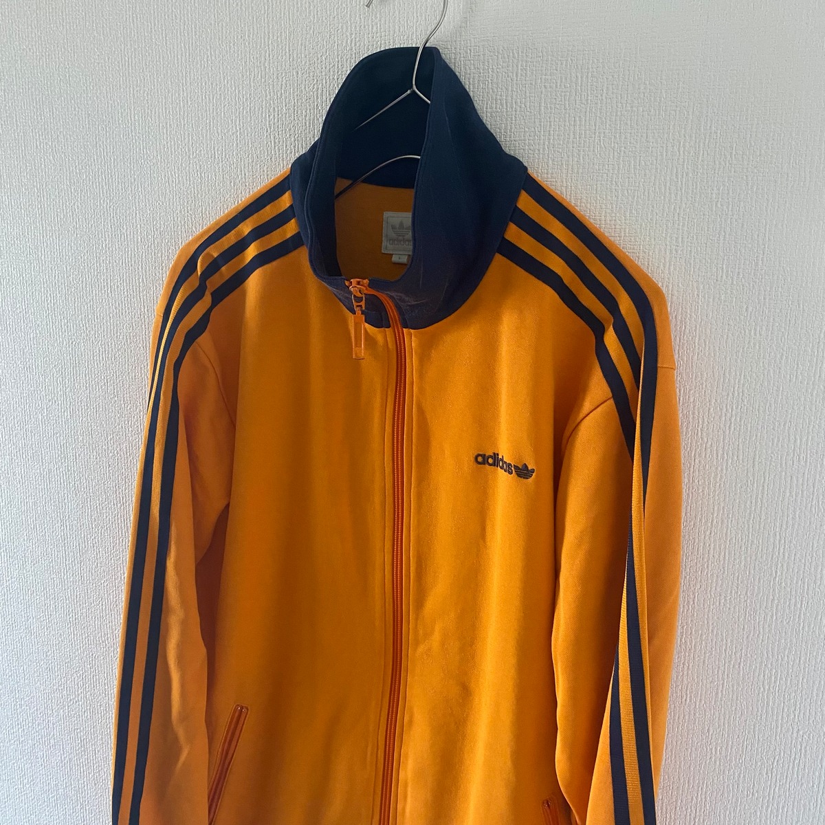 00s adidasアディダストラックジャケットジャージメンズ長袖オレンジL 
