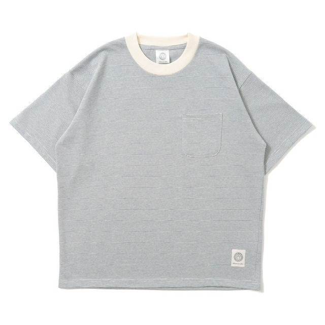 STRIPED TEE LIGHT BLUE